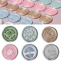 실링왁스 봉투 씰링 도장 인장 스티커 1P 다꾸 포장, 선물포장