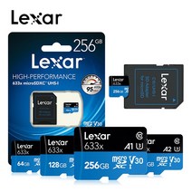 [렉사] LEXAR 정품 마이크로 SD 카드 633배속 32GB 64GB 128G 256GB SD 어댑터 포함 CS
