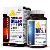 알티지 클린 오메가3 60캡슐 약국용 clean rtg 오메가3 EPA 800mg DHA 400mg