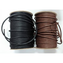 4mm 오시도리 면끈 왁스끈 2가지 색상 5마(5야드)단위 판매, 1.검정