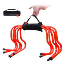 미니허들 축구 훈련용품 육상 장애물 훈련 점프훈련 5개 세트, 23cm 오렌지