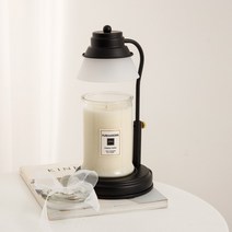 국내산 매직 타이머 높이조절 불빛조절 캔들워머+천연 소이캔들, 블랙 타이머+750ml, 라벤더 바닐라