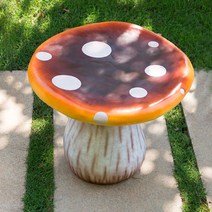 슈퍼마리오 버섯의자 야외벤치 백설공주 공원 정원 웨이팅, 레드 테이블