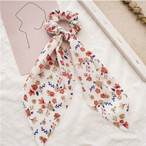 여성 머리핀 집게핀 헤어핀 꽃 무늬 인쇄 활 머리 scrunchies 여성 머리 넥타이