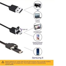 배관내시경 하수구내시경 카메라 안드로이드 전화 USB 카메라 뱀 케이블 내시경 유형 C 미니 낚시, 01 1m_02 Hard cable