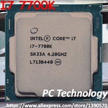 리퍼 CPU 오리지널 인텔 코어 i7-7700K 쿼드 CPU i7 4.2GHz 8 스레드 LGA1151 91W 14nm 프로세서, 한개옵션0