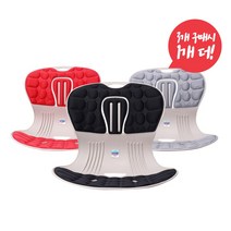 3+1 카이로 핏체어 와이더 바른허리 바른자세 좌식 학생 의자 허리 허리찜질팩, 본체 - 라이트 그레이 와이더, 쿠션 - 그레이
