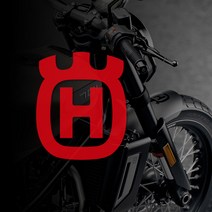 허스크바나 로고스티커 오토바이 데칼, 150x180mm, 빨강