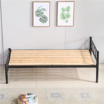 북유럽 철제 침대 조립식 프레임 슈퍼 싱글 퀸 심플, 폭 90 X 길이 2m의 나무 침대