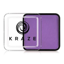 할로윈 분장 Kraze FX Square - 네온 퍼플 (25gm) 물 활성화 전문 UV 글로우 블랙라이트 반응 페이스 페인팅 컬러 저자극 안전 세 가능 형광 앤 바디 페인, Neon Purple