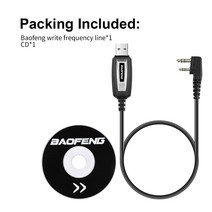 BAOFENG 2 핀 플러그 USB 프로그래밍 케이블 워키 토키 UV-5R 시리즈 BF-888S Kenwood wouxun 액세서리 CD