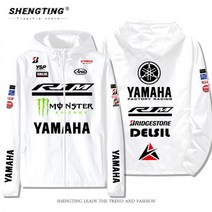 YAMAHA 야마하 r1m MotoGP 오토바이 팩토리 팀 라이딩 슈트 기관차 돌격옷맨즈 자켓 코트, 175/리터, 하얀색
