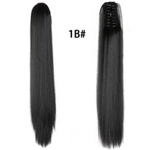 포니테일 MyDiva-롱 스트레이트 그랩 클립 인 합성 포니 테일 헤어 익스텐션 피스 여성용 데일리 파티, 01 22 inches, 21 613