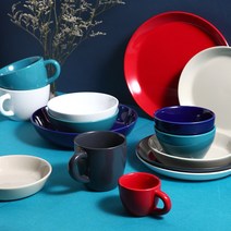 까사무띠 베네토 도자기그릇 디저트 접시 60종, 매트블랙