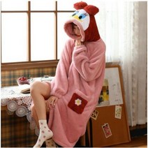 캐릭터 데이지덕 후드 담요 극세사 집순이 입는 수면 가운 뉴타임즈, 네이비스타