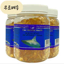 스쿠알렌 상어 간유 300캡슐 3개 약15달 뉴질랜드 알콕시글리세롤 키위네츄럴헬스, 300개