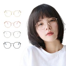 오투 블루라이트차단안경 시력보호안경 OB6628 특이한안경테 메탈안경테 은색안경 은테안경 금테안경 로즈골드 학생안경