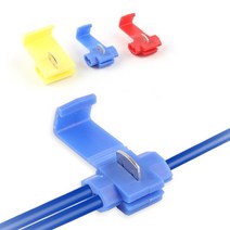 전선 스카치락 전선연결 커넥터 전원케이블 결선 피복 배선결합 금속 스트립핑 삐삐선 통신선, 레드