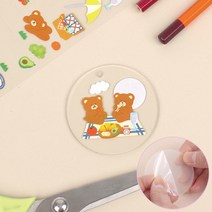 셀프 제작 키링 만들기 굿즈 DIY 투명 원형 아크릴 판