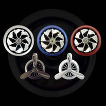 송풍구 돌아가는 프로펠러 차량 방향제 차량용방향제, 1개, 원형블루