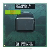 파워딜 인텔 코어 2 듀오 T9400 SLB46 SLAYY 2.5 GHz 듀얼 스레드 CPU 프로세서 6M 35W 소켓 P, 한개옵션0