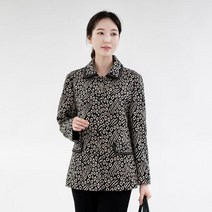 모슬린 엄마옷 면 니트 나염 자켓 EJK111055 마담 미시옷 중년여성의류 빅사이즈 50대 60대여성옷