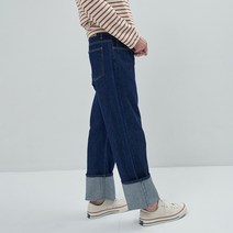 롱 와이드 셀비지 데님 팬츠 인디고