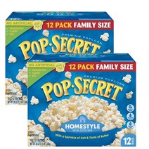 Pop Secret 프리미엄 팝콘 홈스타일 홀 그레인 팝시크릿 1.09kg 12개입 1개 1팩, 2팩