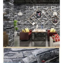 부분 벽지 작은방 도배 셀프 벽돌 자체 접착 롤 이동식 pvc 돌 벽 아트 장식 거실 침실 기숙사 방수 스티커, 1m x 40cm, 7022