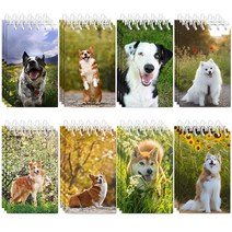 24 Pieces Dog Notebook Mini Notepads for Kids Puppy Themed Birthday Party Supplies Cute Spiral Favor