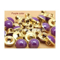 캔디 컬러 메탈 하의 버튼 ss-631 바느질 10mm 로트당 40 개, Purple