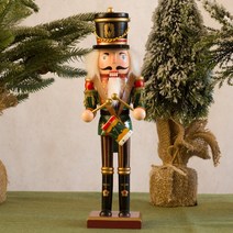 호두까기인형 병정인형 나무 목재 유럽풍 30cm 장식품 굿즈 인테리어 소품 홈데코, 10.군악대(녹)-드럼