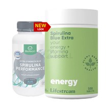 Lifestream 라이프스트림 스피루리나 퍼포먼스 블루 530mg 500정 Extra Strength Blue Spirulina Performance, 1개