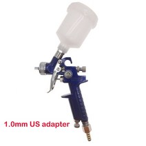 RP HVLP 중력식 스프레이건 0.5mm 0.8mm 1.0mm 노즐 hvlp 미니 페인트 에어 브러시 페인팅 자동차 ​​aerograph 후끼, 1.0mm 미국 어댑터