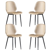 모던체어 4p 가죽 카페 인테리어 식탁의자 3color, 베이지 (4개)