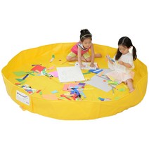 퍼니퍼니플레이매트 오감놀이 미술놀이 원형 모음, 옐로우(140cm)