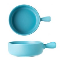 손잡이 앞접시 떡볶이 그라탕 파스타 라면 그릇 예쁜 오븐용그릇, LIGHT BLUE_2P