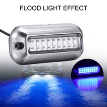 50W 스테인레스 스틸 LED 수중 폰툰 바다 선박 빔 라이트 요트 선미 빛 낚시 야간 조명 해양 보트, green, [03] green