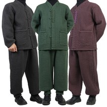 [겨울남자계량한복] 겨울 남자 개량한복 법복 저고리+바지 SET 기모 3가지색상 다동누비세트