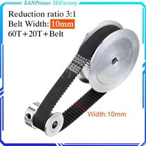 타이밍 벨트 풀리 타임 GT2 타이밍 벨트 풀리 60 개 톱니 20 개 5mm/8mm 감소 3:1/1:3 벨트 폭 6mm 10mm 3D, 20T6.35 - 60T5_폭 294mm-10mm
