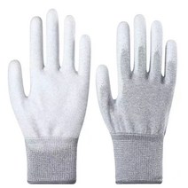 정전기 방지 탄소 섬유 장갑 코팅 손가락 먼지 없는 작업 노동 보호 손바닥 안전, T. 장갑-L사이즈 (손바닥코팅)