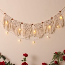 마크라메 캠핑 차박 가랜드 앵두전구 감성 차박 캠핑소품 월행잉, 마크라메 가랜드+앵두전구