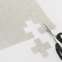 잘라붙이는 라인스톤스티커 의류신발리폼 큐빅소품 와펜 DIY꾸미기 재료 튜닝 24 x 20cm (스티커방식), 크리스탈