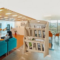 톰슨빌 원목 신문 전단지 잡지 꽂이 거치대 매거진랙