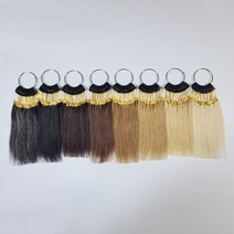 염색 헤어피스 100인모 8색상 컬러연습 탈색 염색테스트 헤어컬러링 피스, 10pcs_새치, 1개