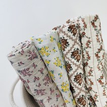 체리쉬홈 플라워 3중 거즈행주 키친크로스 겸용 핸드메이드 매직후크 포함, 가을동화 3중거즈, 단면 1겹