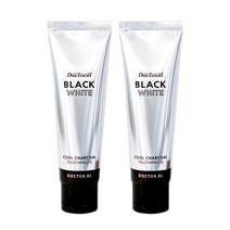 닥터이엘 블랙화이트 숯 치약, 120g, 2개