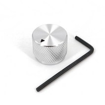 볼륨노브캡 볼륨캡 단단한 알루미늄 합금 소형 20x15.5mm 볼륨 회전 제어 6mm 직경 전위차계 캡 손잡이, [02] Silver