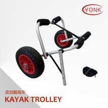 휴대용 카누 접이식 보트 카약 캐리어 레프팅 돌리 토트 트롤리 운송 트레일러 이동식 바퀴 블랙, Y02009