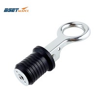 요트 보트 부품 스테인레스 스틸 304 핸들 고무 드레인 플러그 스냅 꽉 플립 스타일, 25mm 홀용